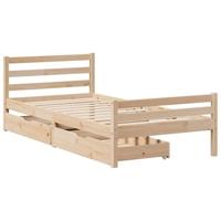Bedframe zonder matras massief grenenhout 90x200 cm - thumbnail