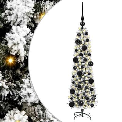 Kunstkerstboom met 150 LED Wit 120 cm PVC en Metaal en Plastic
