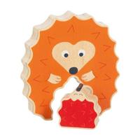 Goki houten puzzel staand egelt, 2st. - thumbnail