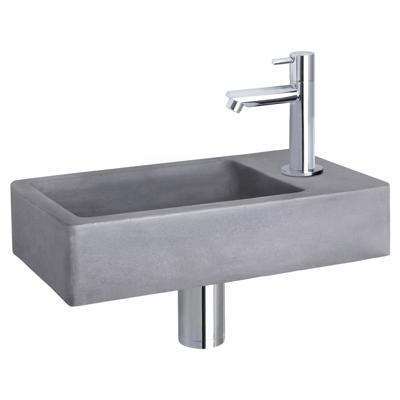 Differnz Differnz Force fonteinset beton donkergrijs - kraan recht chroom