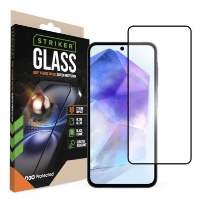 Striker D3O Xtreme Impact Glass Screen Protector - Black Frame - Samsung Galaxy A35 5G/A36 5G/A55 5G/A56 5G/S24 FE 5G Striker D3O Xtreme Impact Glass Screen Protector - Black Frame - Samsung Galaxy A35 5G/A36 5G/A55 5G/A56 5G/S24 FE 5G
