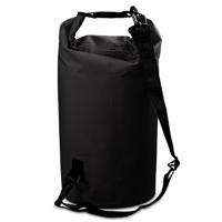 Buiten waterdichte dubbele tas van de schouder Dry Sack PVC Barrel tas capaciteit: 20L (zwart) - thumbnail