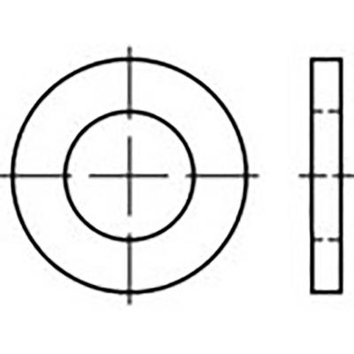 TOOLCRAFT Onderlegring 13 mm 25 mm Staal 500 stuk(s) TO-6865788