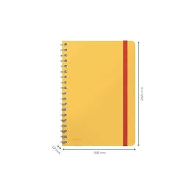 Leitz Cosy notitieboek met spiraalbinding, voor ft B5, gelijnd, geel Leitz Cosy notitieboek met spiraalbinding, voor ft B5, gelijnd, geel