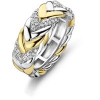 TI SENTO-Milano 12264ZY Ring zilver-zirconia goud-en zilverkleurig-wit 7 mm - thumbnail