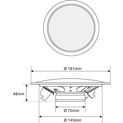 Renkforce SPE-178WT PA-inbouwluidspreker 40 W 100 V Wit 1 stuk(s)