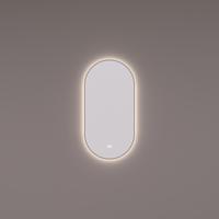 Spiegel Hipp Design SPV 13900 BL Ovaal Met Verlichting Incl. Spiegelverwarming Mat Zwart Frame (Alle Maten) - thumbnail
