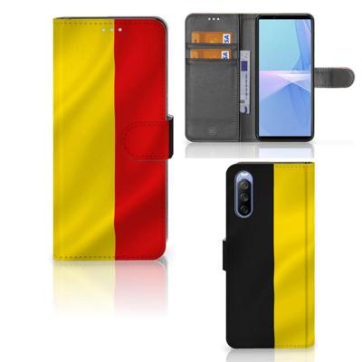 Sony Xperia 10 III | Bookstyle Case | Belgische Vlag Sony Xperia 10 III | Bookstyle Case | Belgische Vlag
