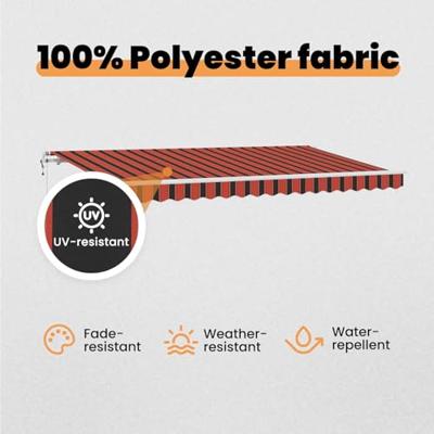 VidaXL Inklapbaar zonnescherm oranje 400 x 200 cm stof VidaXL Inklapbaar zonnescherm oranje 400 x 200 cm stof