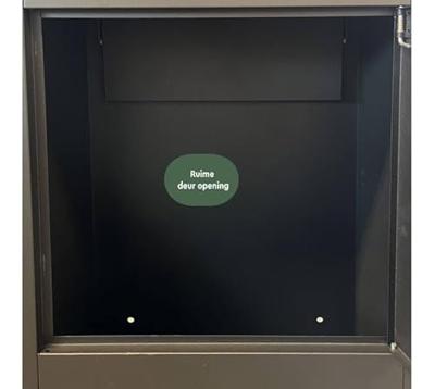 Pakketbrievenbus brasq 105x38x24cm pb400 zwart