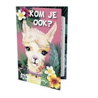 Uitnodiging alpaca 9x14cm - thumbnail
