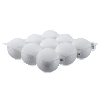 9x Glazen Kerstballen Mat Wit 10 Cm - Kerstbal 9x Glazen Kerstballen Mat Wit 10 Cm - Kerstbal