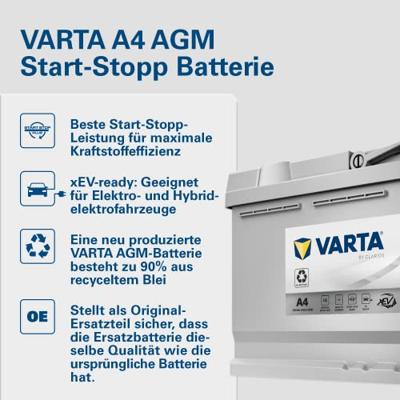 Varta Accu Silver Dynamic AGM A4 (H15) 105 Ah 605901095D852