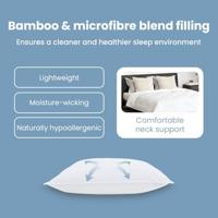 VidaXL Hoofdkussen met kussen 2 pcs wit 40 x 60 cm katoen - thumbnail