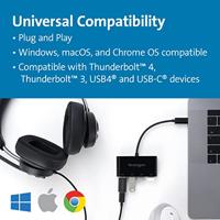 Kensington K33616WW USB-C (USB 3.2 Gen 2) multiport hub 4 poorten Zwart - thumbnail