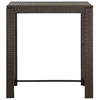 Tuinbartafel 100x60,5x110,5 cm poly rattan bruin - thumbnail