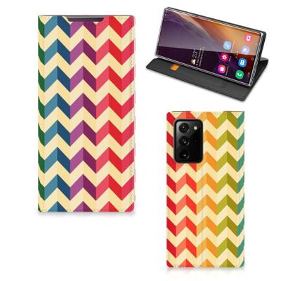 Samsung Galaxy Note 20 Ultra | Hoesje met Magneet | Zigzag Multi Color