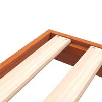 Bedframe massief grenenhout wasbruin 200x200 cm - thumbnail