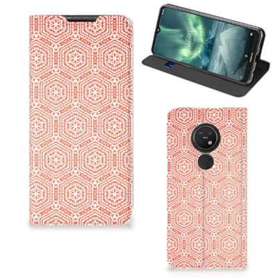 Nokia 6.2 | 7.2 Hoesje met Magneet Pattern Orange