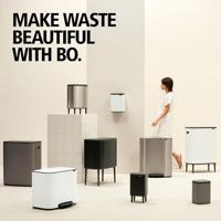 Brabantia Bo pedaalemmer 12 liter Matt steel finger print proof - thumbnail