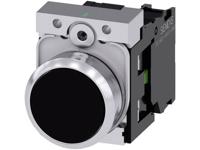 Siemens 3SU11500AB101BA0 3SU1150-0AB10-1BA0 Druktoets Metalen frontring, Hoogglans, Bedieningsknop vlak Zwart 1 stuk(s) - thumbnail