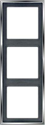 Jung LS990 afdekraam 3-voudig glanzend chroom