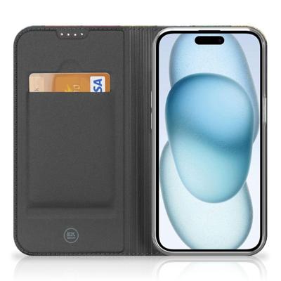 iPhone 15 Book | Wallet Case | Wood Heart - Cadeau voor je Vriend iPhone 15 Book | Wallet Case | Wood Heart - Cadeau voor je Vriend