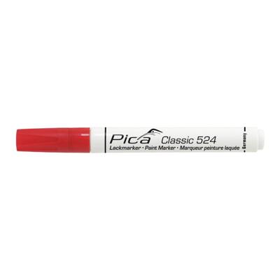 Pica 524/40 Lakmarker 2-4mm ronde tip rood,10st.