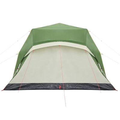 Gezinstent met luifel 9-persoons snelontgrendeling groen