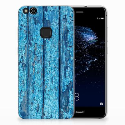 Huawei P10 Lite | Bumper Hoesje | Wood Blue