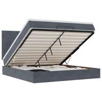 Ottoman bed met matrassen 180x200cm fluweel donkergrijs - thumbnail