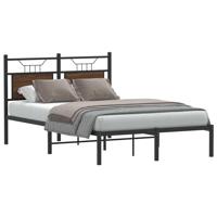 Bedframe zonder matras bewerkt hout bruin eikenkleur 120x200 cm - thumbnail