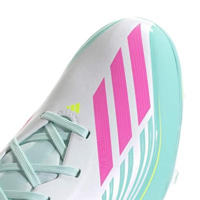 adidas F50 Messi League Gras / Kunstgras Voetbalschoenen (MG) Wit Turquoise Roze