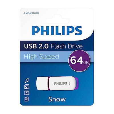 Philips FM64FD70B USB flash drive 64 GB USB Type-A 2.0 Paars, Wit Philips FM64FD70B USB flash drive 64 GB USB Type-A 2.0 Paars, Wit