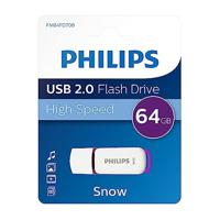 Philips FM64FD70B USB flash drive 64 GB USB Type-A 2.0 Paars, Wit - thumbnail