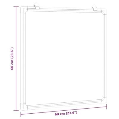 VidaXL Whiteboard magnetisch 60x60x1,7 cm aluminium