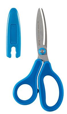 Plus FitCut Curve KIDS schaar, fluorine bladen, 14,5 cm, blauw, op blister