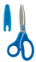 Plus FitCut Curve KIDS schaar, fluorine bladen, 14,5 cm, blauw, op blister - thumbnail