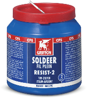 Griffon Resist-2® Draadsoldeer Tin/Zilver 97/3 Massief | Ø 2.0 mm Pot | 500 g - 1236290 - thumbnail