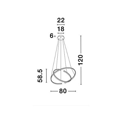 Lyora Zwarte hanglampTorrente rond - 9392012