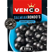 Venco Salmiakrondo&apos;s Zacht Zout 235 g bij Jumbo - thumbnail
