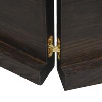 Wastafelblad 120x60x(2-4) cm behandeld massief hout donkerbruin - thumbnail