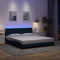 Bedframe zonder matras "Hanko" stof blauw 180x200 cm - thumbnail