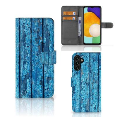 Samsung Galaxy A04s | Samsung Galaxy A13 5G | Book Style Case | Wood Blue