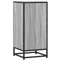 Dressoir 35,5x35x76 cm bewerkt hout en metaal grijs sonoma - thumbnail