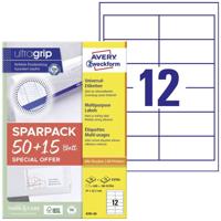 Avery-Zweckform 4781-65 Universele etiketten 97 x 42.3 mm Papier Wit 65 vellen Permanent hechtend Inkjet, Laser (zwart/wit), Laser (kleur), Kopiëren - thumbnail
