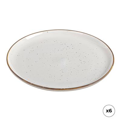 Dinerbord Ovenza Wit Porselein Ø 25 cm (6 Stuks)