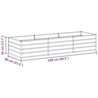 Verhoogde plantenbak Licht Bruin 240 x 80 x 45 cm - thumbnail