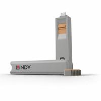 LINDY Sleutel voor USB-C-poort Lindy - Schloss für USB-C-Port - orange Set van 4 stuks Oranje Sleutelslot Incl. 1 sleutel 40428 - thumbnail