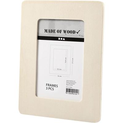 Creativ Company Fotolijst, afm 16x21,5x0,8 cm, 3 stuk/ 1 doos